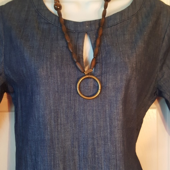 DENIM DRESS. - Picture 2 of 7